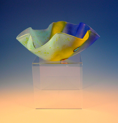 Turquoise, Yellow, and Blue Bowl