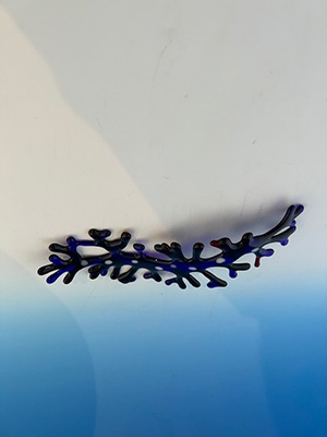 Cobalt and Red Coral Piece