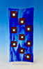 Cobalt and Red Holiday Plate