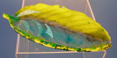 Small Leaf: Yellow, Turquoise, Green