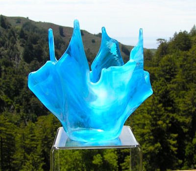 Turquoise-fluted Vase
