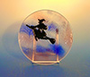 Witch on Broomstick Plate