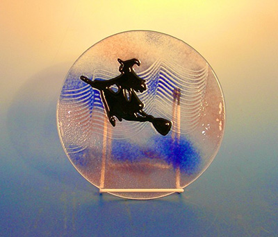 Witch on Broomstick Plate